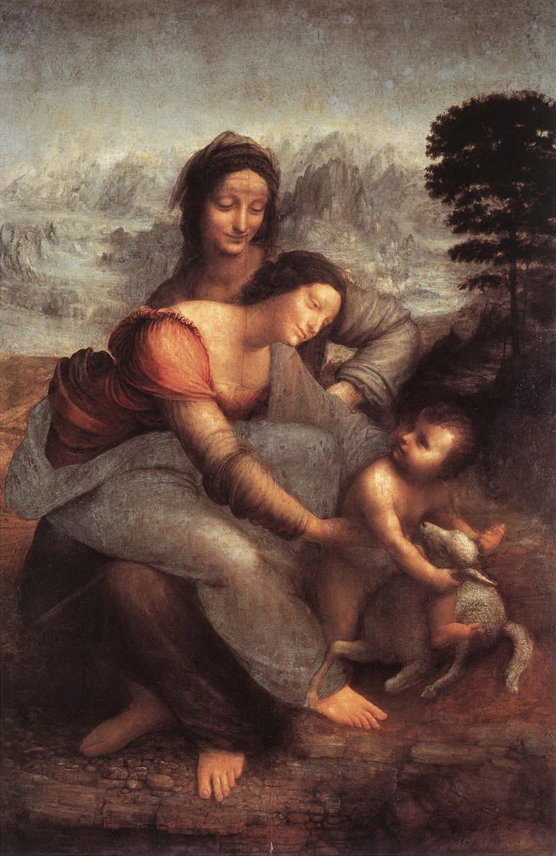 19-La Madonna, Anna e il Bambino-Musée du Louvre, Parigi